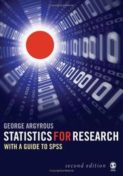 Cover of: Statistics for Research: With a Guide to SPSS