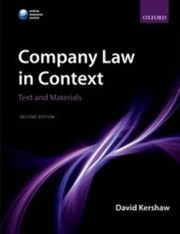 Cover of: Company Law In Context Text And Materials by 