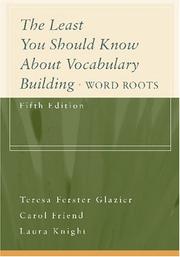 Cover of: The least you should know about vocabulary building