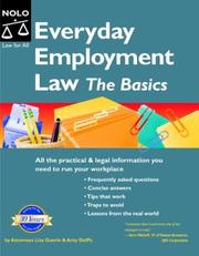 Cover of: Everyday employment law by Lisa Guerin, Lisa Guerin