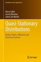 Cover of: Quasistationary Distributions Markov Chains Diffusions And Dynamical Systems