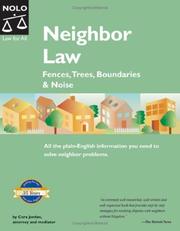 Cover of: Neighbor law by Cora Jordan