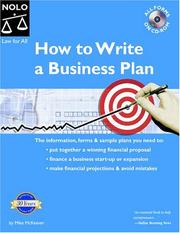 Cover of: How To Write A Business Plan