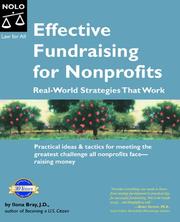 Cover of: Effective Fundraising For Nonprofits by Ilona M. Bray