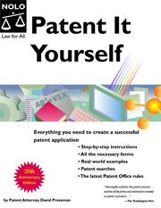 Cover of: Patent It Yourself (11th Edition) by David Pressman