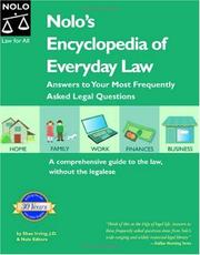 Cover of: Nolo's Encyclopedia Of Everyday Law by Shae Irving