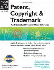 Cover of: Patent, copyright & trademark by Richard Stim
