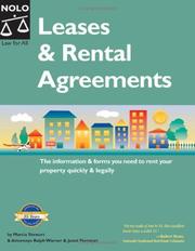Cover of: Leases & Rental Agreements 6th Edition by Marcia Stewart, Ralph E. Warner, Janet Portman
