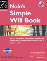 Cover of: Nolo's Simple Will Book 6th Edition