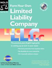 Cover of: Form Your Own Limited Liability Company 4th Edition