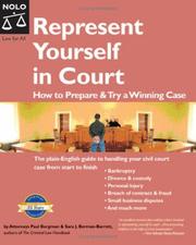 Cover of: Represent yourself in court by Paul Bergman