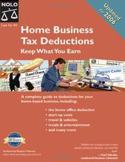 Cover of: Home Business Tax Deductions by Stephen Fishman
