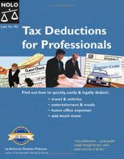 Cover of: Tax deductions for professionals by Stephen Fishman