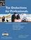 Cover of: Tax deductions for professionals