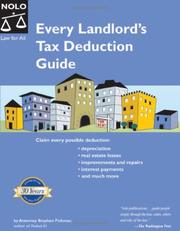 Cover of: Every Landlord's Tax Deduction Guide (2nd Edition) by Stephen Fishman