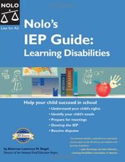Cover of: Nolo's IEP Guide: Learning Disabilities