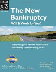 Cover of: The new bankruptcy: will it work for you?