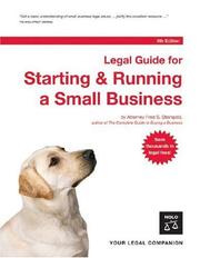 Cover of: Legal Guide for Starting & Running a Small Business