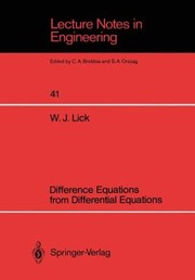 Cover of: Difference Equations from Differential Equations
            
                Lecture Notes in Engineering