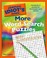 Cover of: The Complete Idiots Guide To More Word Search Puzzles