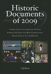 Cover of: Historic Documents Of 2009