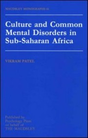 Cover of: Culture And Common Mental Disorders In Subsaharan Africa by 