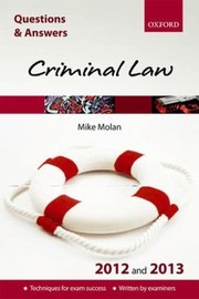 Cover of: Criminal Law 2012 And 2013
