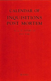 Cover of: Calendar Of Inquisitions Post Mortem And Other Analogous Documents Preserved In The Public Record Office