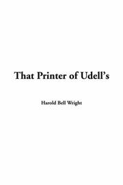 Cover of: That Printer of Udell's