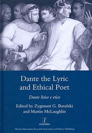Cover of: Dante The Lyric And Ethical Poet