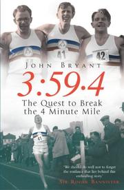 Cover of: 3:59.4: The Quest to Break the 4 Minute Mile