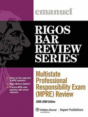 Cover of: Multistate Professional Responsibility Exam Mpre Review