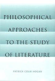 Cover of: Philosophical Approaches To The Study Of Literature by 