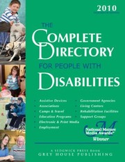 Cover of: The Complete Directory For People With Disabilities 2010 A Comprehensive Source Book For Individuals And Professionals