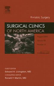 Cover of: Bariatric Surgery, An Issue of Surgical Clinics (The Clinics: Surgery)
