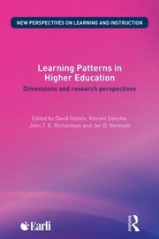 Cover of: Learning Patterns In Higher Education Dimensions And Research Perspectives