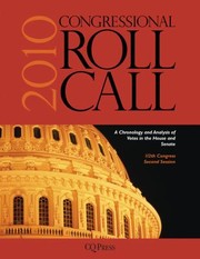 Cover of: Congressional Roll Call 2010 by 