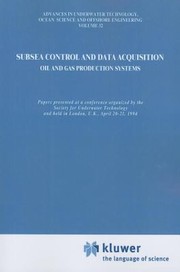 Cover of: Subsea Control And Data Acquisition For Oil And Gas Production Systems