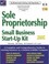 Cover of: Sole Proprietorship
            
                Sole Proprietorship Small Business StartUp Kit