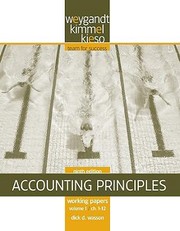 Cover of: Working Papers To Accompany Accounting Principles 9th Edition By Jerry J Weygandt Donald E Kieso Paul D Kimmel
