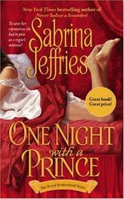 Cover of: One Night With a Prince (The Royal Brotherhood) by Sabrina Jeffries