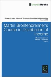 Cover of: Martin Bronfenbrenners Course In Distribution Of Income