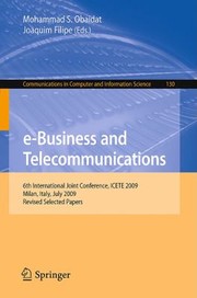 Cover of: Ebusiness And Telecommunications 6th International Joint Conference Revised Selected Papers