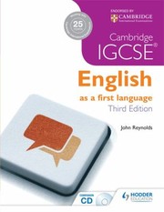 Cover of: Cambridge Igcse English First Language by 