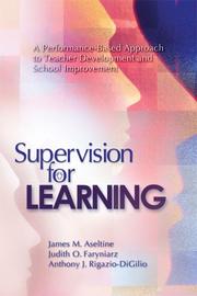Cover of: Supervision for Learning by James M. Aseltine, Judith O. Faryniarz, Anthony J. Rigazio-DiGilio