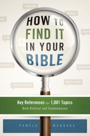 Cover of: How To Find It In Your Bible Key References For 1001 Topics Both Biblical And Contemporary