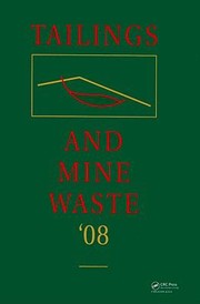 Cover of: Tailings And Mine Waste 08 Proceedings Of The 12th Tailings And Mine Waste Conference Vail Colorado Usa 1922 October 2008