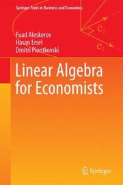 Cover of: Linear Algebra For Economists by 