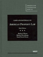 Cover of: Cases And Materials On American Property Law by 