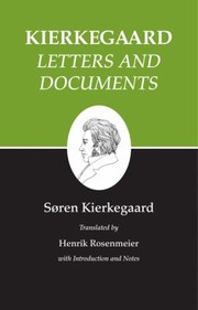 Cover of: Kierkegaard Letters And Documents